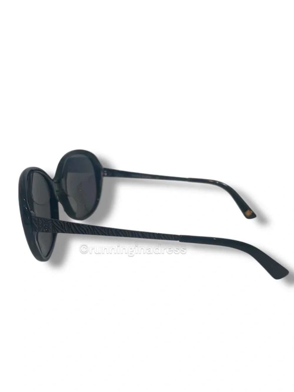 Anne Klein AK7000 Black Oversized Oval Sunglasses / NWOT Y2K Retro Chic UV Sun